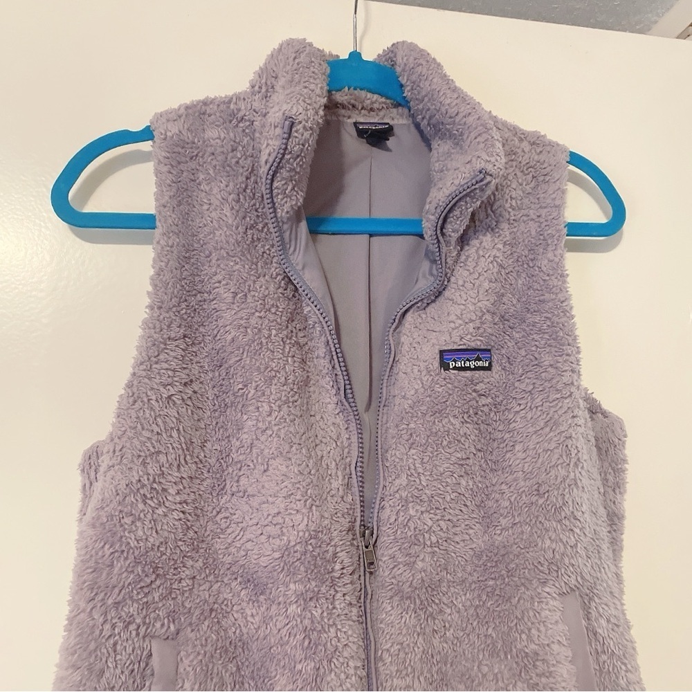 Patagonia Lavender Plush Fleece Vest Size M - Picture 2 of 6